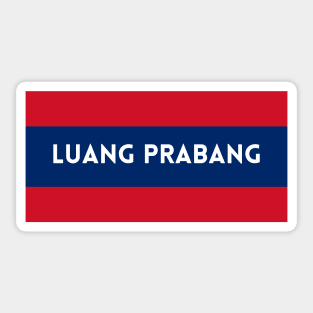 Luang Prabang City in Laos Flag Colors Sticker